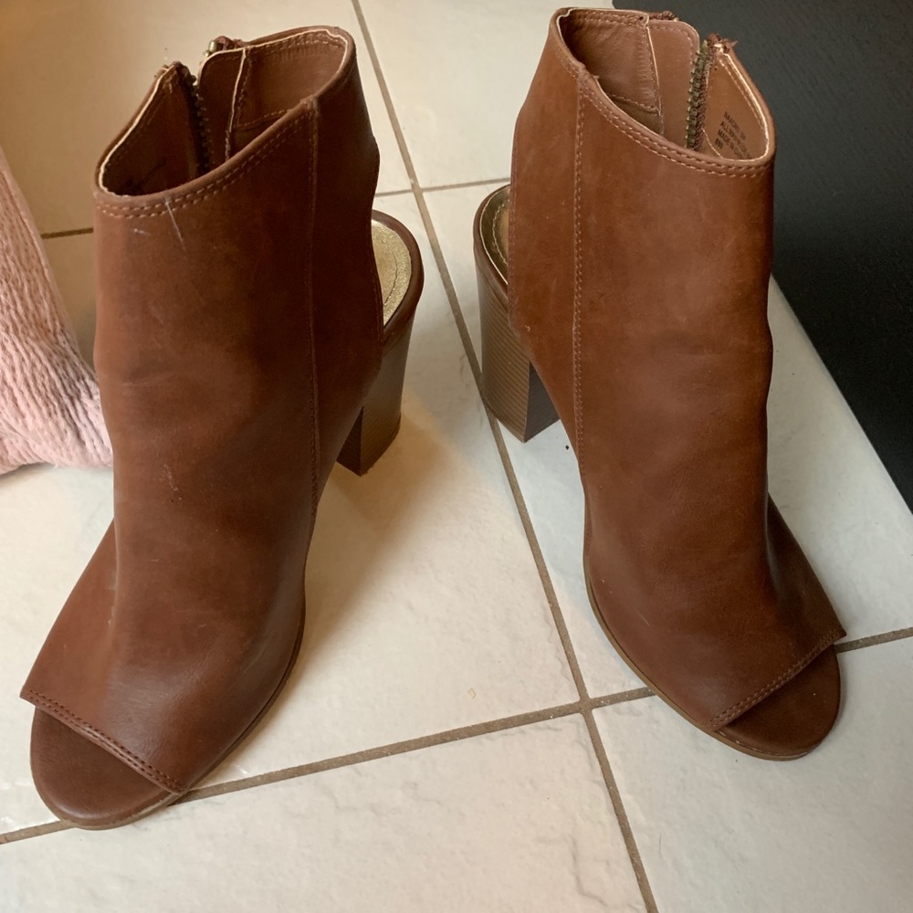 Madden Girl brown heeled booties